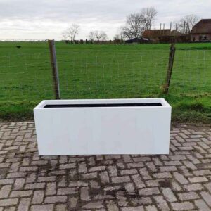 Plantenbak Douglas hout wit