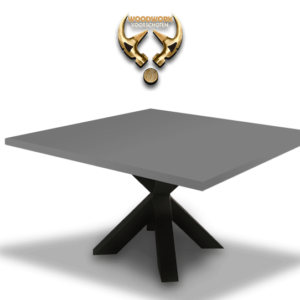 tafel-grijs-tafelpoot-matrix-zwart-vierkant