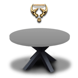 tafel-rond-grijs-matrix-tafelpoot-zwart