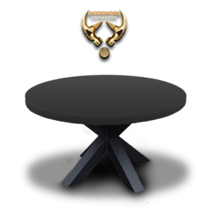tafel-rond-zwart-matrix-tafelpoot-zwart - Woodwork Voorschoten - Holz Möbel für drinnen und draußen tafel-rond-zwart-matrix-tafelpoot-zwart