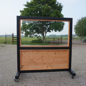 woodwork-voorschoten-douglas-terrasscherm-glas-zwart-frame
