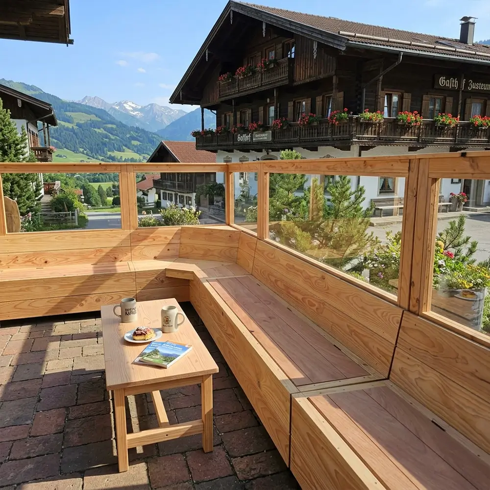 Windschutz Gastronomie-Terrasse Woodwork-voorschoten
