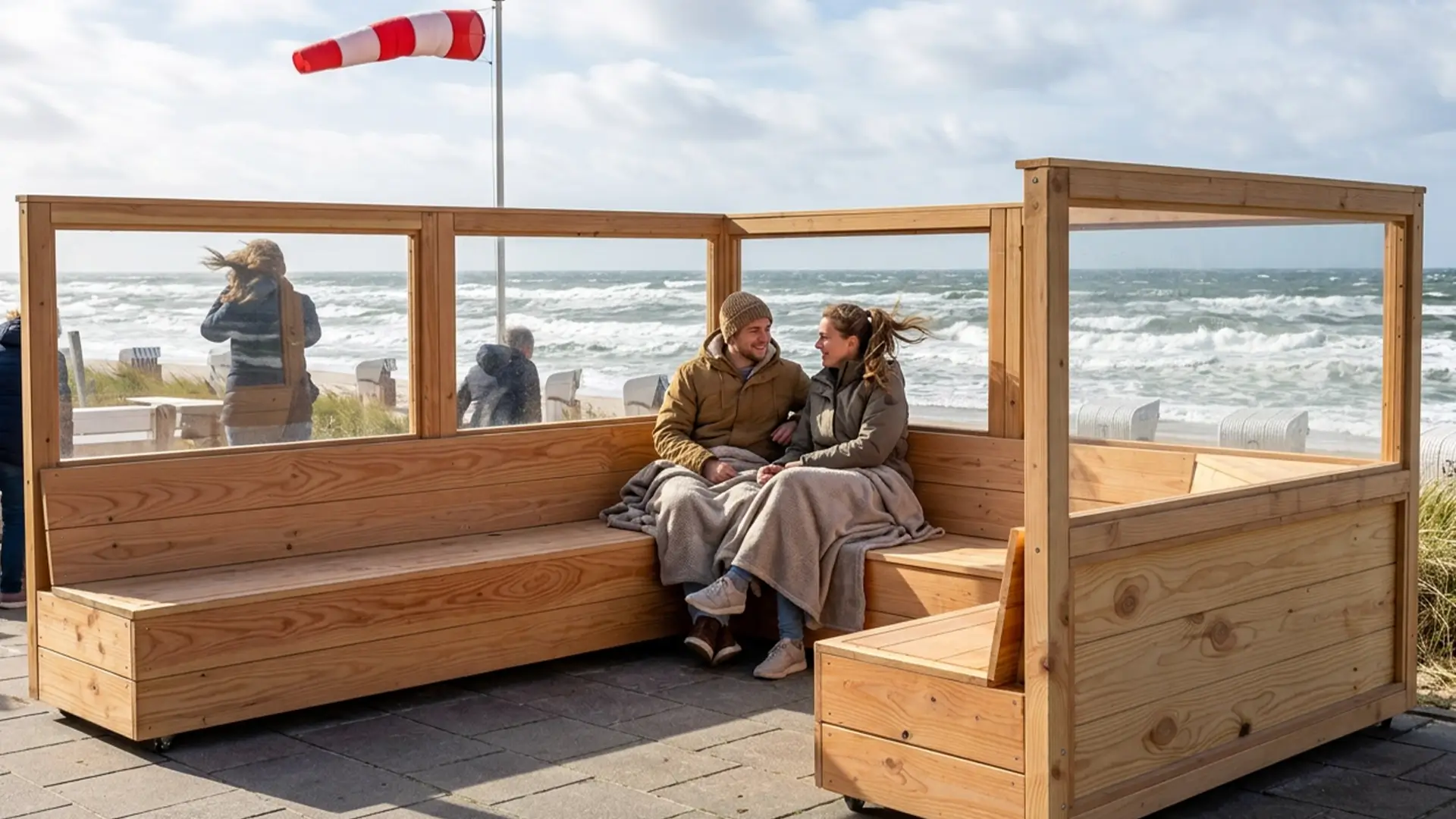 Windschutz Gastronomie-Terrasse Woodwork-voorschoten